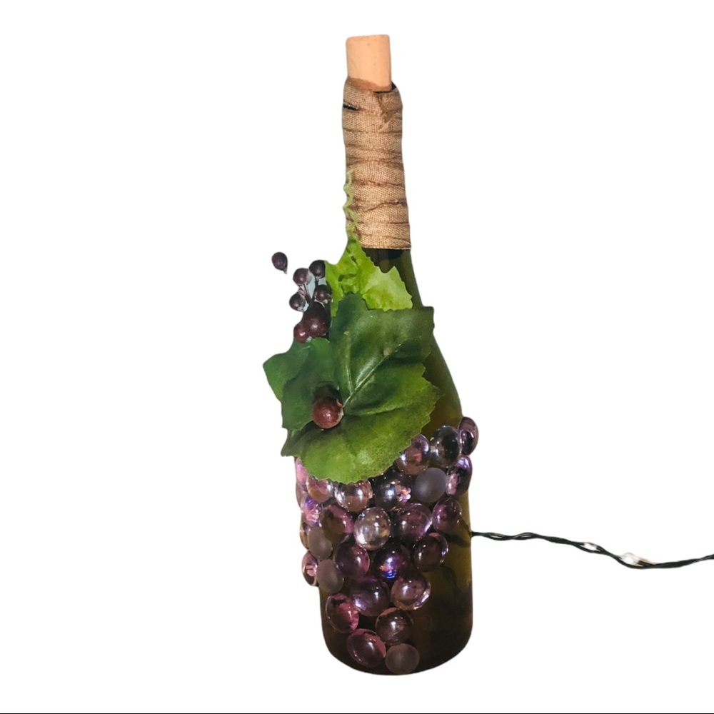 Lighted wine bottle